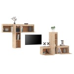 vidaXL Comode TV, 6 buc., lemn masiv de pin