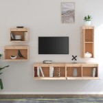 vidaXL Comode TV, 5 buc., lemn masiv de pin