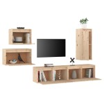vidaXL Comode TV, 5 buc., lemn masiv de pin
