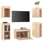 vidaXL Comode TV, 5 buc., lemn masiv de pin