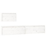 vidaXL Comode TV, alb, 3 buc., lemn masiv de pin