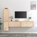 vidaXL Comode TV, 4 buc., lemn masiv de pin
