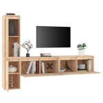 vidaXL Comode TV, 4 buc., lemn masiv de pin