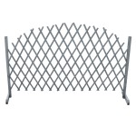 vidaXL Gard din spalier, gri,1,8 x 1 m, lemn masiv de brad