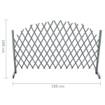 vidaXL Gard din spalier, gri,1,8 x 1 m, lemn masiv de brad