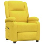 vidaXL Fotoliu rabatabil electric, galben, material textil