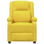 vidaXL Fotoliu rabatabil electric, galben, material textil