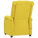 vidaXL Fotoliu rabatabil electric, galben, material textil