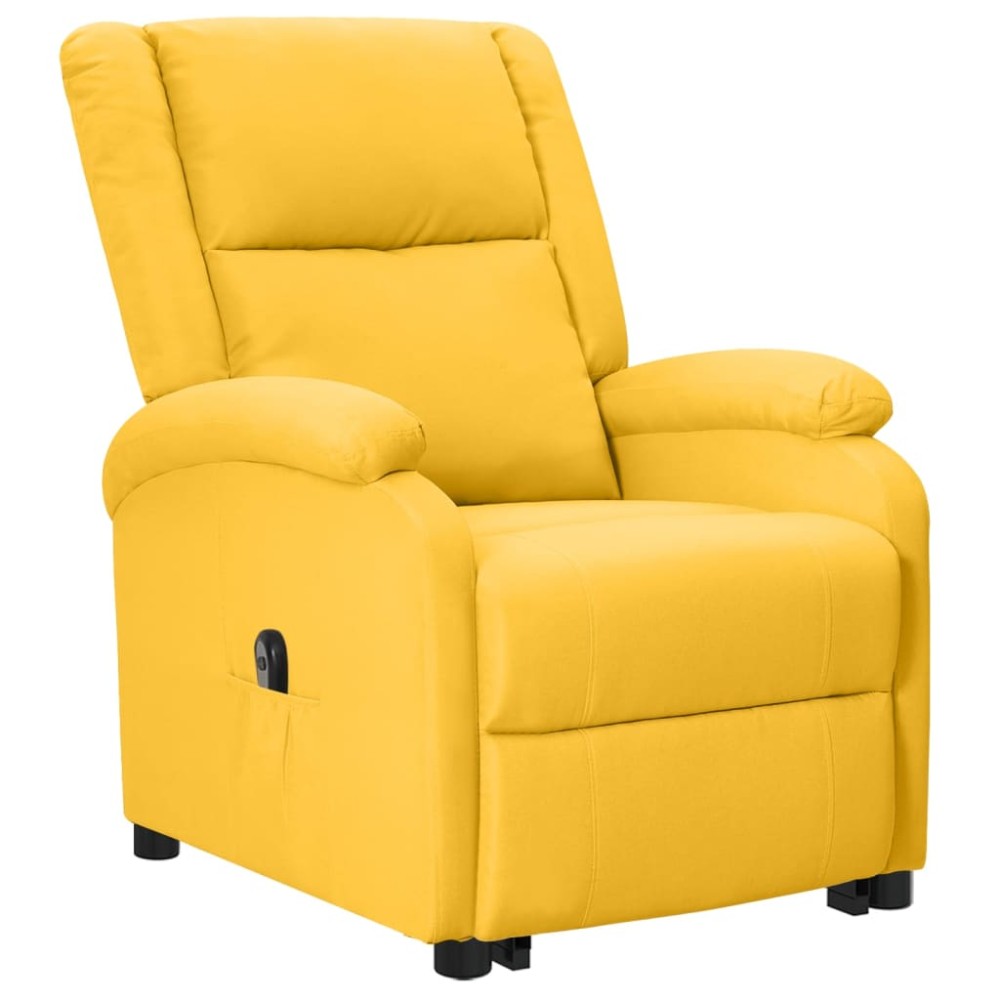 vidaXL Fotoliu cu ridicare, galben, material textil