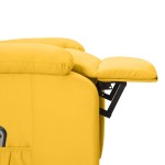 vidaXL Fotoliu cu ridicare, galben, material textil vidaXL Fotoliu cu ridicare, galben, material textil