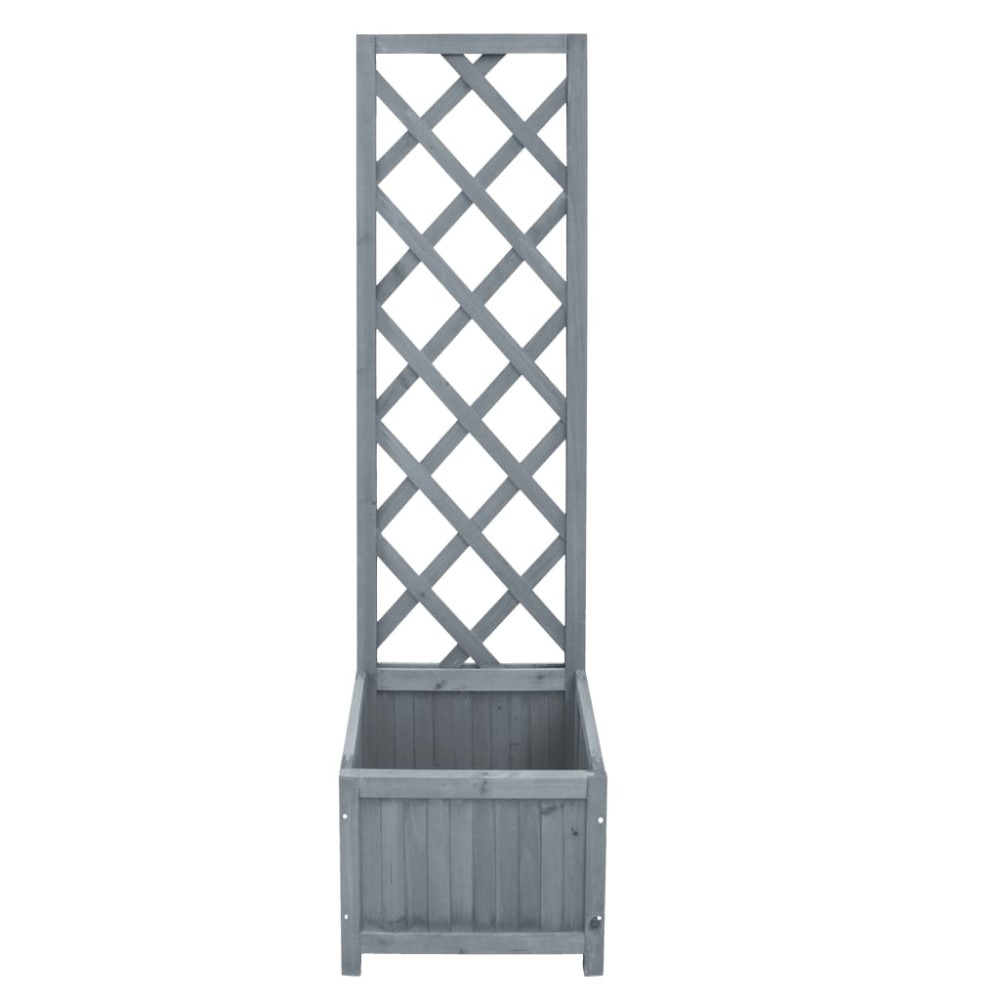 vidaXL Jardinieră cu spalier, 40 x 30 x 135 cm, lemn masiv de brad