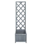 vidaXL Jardinieră cu spalier, 40 x 30 x 135 cm, lemn masiv de brad