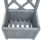 vidaXL Jardinieră cu spalier, 40 x 30 x 135 cm, lemn masiv de brad