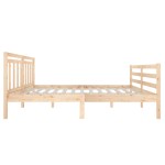vidaXL Cadru de pat dublu, 135x190 cm, lemn masiv