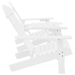 vidaXL Scaune de grădină Adirondack & masă ceai, alb, lemn masiv brad vidaXL Scaune de grădină Adirondack & masă ceai, alb, lemn masiv brad