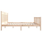 vidaXL Cadru de pat dublu, 135x190 cm, lemn masiv