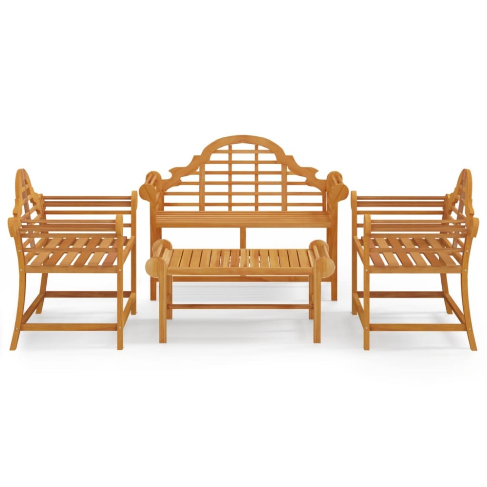 vidaXL Set mobilier de grădină, 4 piese, lemn masiv de tec