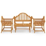vidaXL Set mobilier de grădină, 4 piese, lemn masiv de tec vidaXL Set mobilier de grădină, 4 piese, lemn masiv de tec