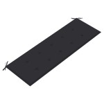 vidaXL Bancă Batavia cu pernă antracit, 150 cm, lemn masiv de tec vidaXL Bancă Batavia cu pernă antracit, 150 cm, lemn masiv de tec