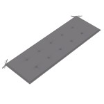 vidaXL Bancă Batavia cu pernă gri, 150 cm, lemn masiv de tec vidaXL Bancă Batavia cu pernă gri, 150 cm, lemn masiv de tec