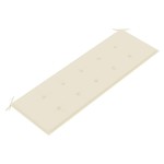 vidaXL Bancă Batavia cu pernă crem, 150 cm, lemn masiv de tec vidaXL Bancă Batavia cu pernă crem, 150 cm, lemn masiv de tec