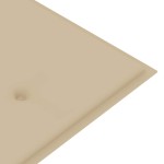 vidaXL Bancă Batavia cu pernă bej, 150 cm, lemn masiv de tec vidaXL Bancă Batavia cu pernă bej, 150 cm, lemn masiv de tec