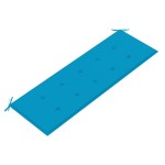 vidaXL Bancă Batavia cu pernă albastră, 150 cm, lemn masiv de tec vidaXL Bancă Batavia cu pernă albastră, 150 cm, lemn masiv de tec