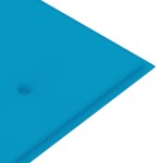 vidaXL Bancă Batavia cu pernă albastră, 150 cm, lemn masiv de tec vidaXL Bancă Batavia cu pernă albastră, 150 cm, lemn masiv de tec