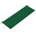 vidaXL Bancă Batavia cu pernă verde, 150 cm, lemn masiv de tec vidaXL Bancă Batavia cu pernă verde, 150 cm, lemn masiv de tec