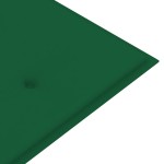 vidaXL Bancă Batavia cu pernă verde, 150 cm, lemn masiv de tec vidaXL Bancă Batavia cu pernă verde, 150 cm, lemn masiv de tec