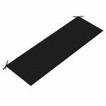 vidaXL Bancă Batavia cu pernă neagră, 150 cm, lemn masiv de tec vidaXL Bancă Batavia cu pernă neagră, 150 cm, lemn masiv de tec