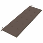 vidaXL Bancă Batavia cu pernă gri taupe, 150 cm, lemn masiv de tec vidaXL Bancă Batavia cu pernă gri taupe, 150 cm, lemn masiv de tec