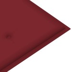 vidaXL Bancă Batavia cu pernă roșu vin, 150 cm, lemn masiv de tec vidaXL Bancă Batavia cu pernă roșu vin, 150 cm, lemn masiv de tec