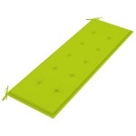 vidaXL Bancă Batavia cu pernă verde aprins, 150 cm, lemn masiv tec vidaXL Bancă Batavia cu pernă verde aprins, 150 cm, lemn masiv tec