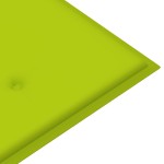 vidaXL Bancă Batavia cu pernă verde aprins, 150 cm, lemn masiv tec vidaXL Bancă Batavia cu pernă verde aprins, 150 cm, lemn masiv tec