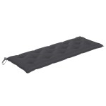vidaXL Bancă Batavia cu pernă antracit, 150 cm, lemn masiv de tec vidaXL Bancă Batavia cu pernă antracit, 150 cm, lemn masiv de tec