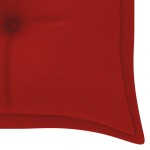 vidaXL Bancă Batavia cu pernă roșie, 150 cm, lemn masiv de tec vidaXL Bancă Batavia cu pernă roșie, 150 cm, lemn masiv de tec
