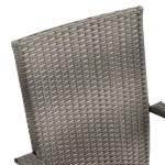 vidaXL Scaune de exterior stivuibile, 4 buc., gri, poliratan vidaXL Scaune de exterior stivuibile, 4 buc., gri, poliratan