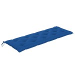 vidaXL Bancă Batavia cu pernă albastră, 150 cm, lemn masiv de tec vidaXL Bancă Batavia cu pernă albastră, 150 cm, lemn masiv de tec