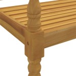 vidaXL Bancă Batavia cu pernă albastră, 150 cm, lemn masiv de tec vidaXL Bancă Batavia cu pernă albastră, 150 cm, lemn masiv de tec
