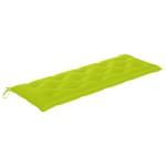 vidaXL Bancă Batavia cu pernă verde aprins, 150 cm, lemn masiv tec vidaXL Bancă Batavia cu pernă verde aprins, 150 cm, lemn masiv tec