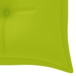 vidaXL Bancă Batavia cu pernă verde aprins, 150 cm, lemn masiv tec vidaXL Bancă Batavia cu pernă verde aprins, 150 cm, lemn masiv tec