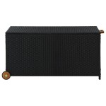 vidaXL Ladă de depozitare de grădină, negru, 120x65x61 cm, poliratan vidaXL Ladă de depozitare de grădină, negru, 120x65x61 cm, poliratan