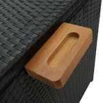 vidaXL Ladă de depozitare de grădină, negru, 120x65x61 cm, poliratan vidaXL Ladă de depozitare de grădină, negru, 120x65x61 cm, poliratan
