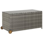 vidaXL Ladă depozitare grădină, gri deschis, 120x65x61 cm, poliratan vidaXL Ladă depozitare grădină, gri deschis, 120x65x61 cm, poliratan
