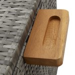 vidaXL Ladă depozitare grădină, gri deschis, 120x65x61 cm, poliratan vidaXL Ladă depozitare grădină, gri deschis, 120x65x61 cm, poliratan