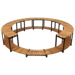 vidaXL Mobilier de împrejmuire spa, 273x53 cm, lemn masiv de acacia vidaXL Mobilier de împrejmuire spa, 273x53 cm, lemn masiv de acacia