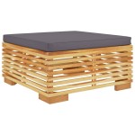 vidaXL Set mobilier grădină cu perne, 4 piese, lemn masiv de tec