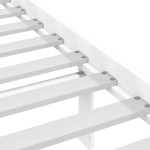 vidaXL Cadru de pat fără saltea, alb, 150x200 cm, lemn masiv pin vidaXL Cadru de pat fără saltea, alb, 150x200 cm, lemn masiv pin