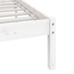vidaXL Cadru de pat fără saltea, alb, 150x200 cm, lemn masiv pin vidaXL Cadru de pat fără saltea, alb, 150x200 cm, lemn masiv pin